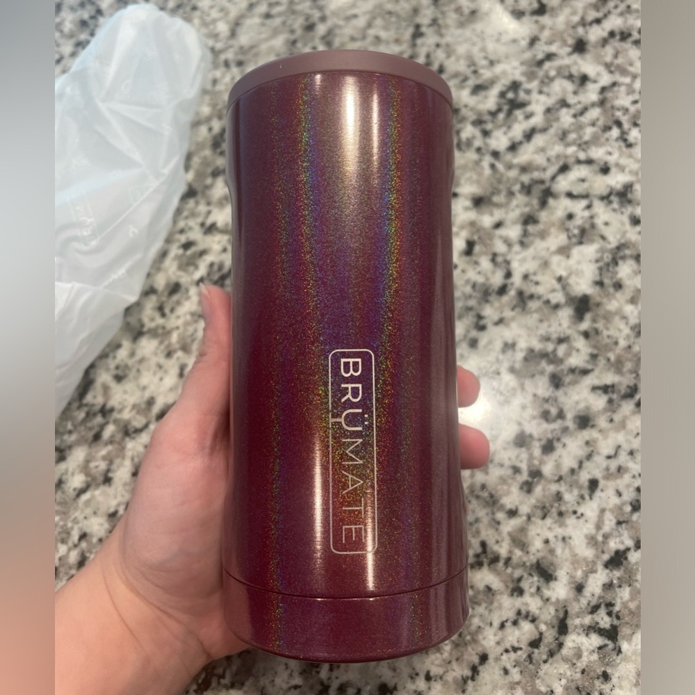 NWT- Brumate- Hopsulator Slim- Glitter Merlot- 12oz - Picture 3 of 5